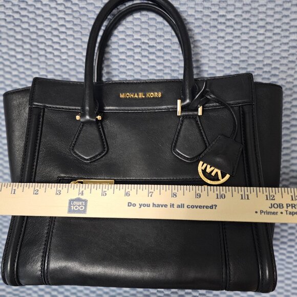 Michael Kors Collette Leather Satchel with Gold-Tone Hardware & Crossbody Strap - Picture 7 of 9